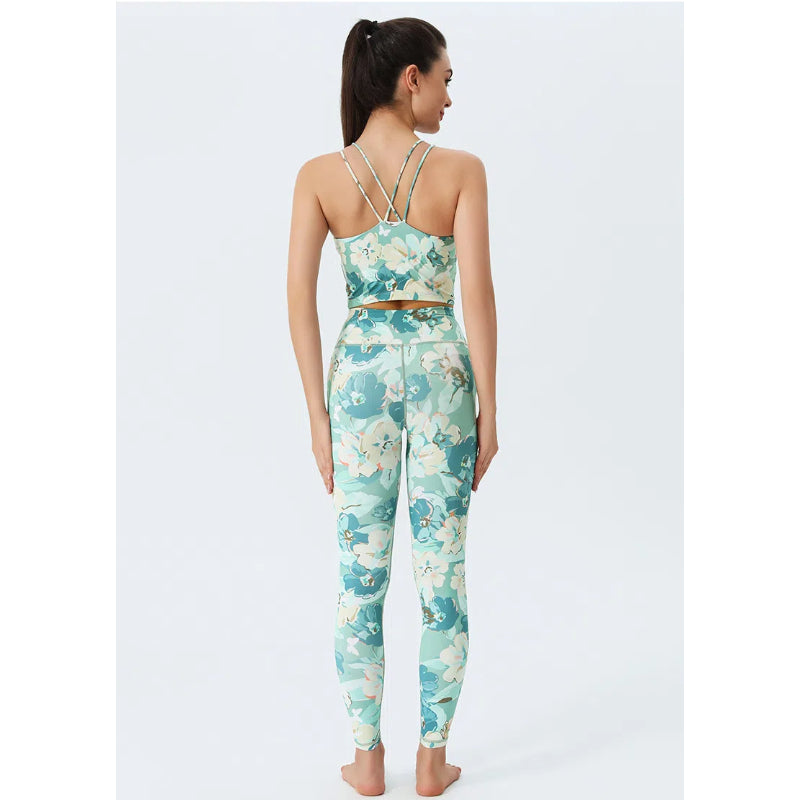 Sultyra Printed Yoga Outfit Set Botanical Sets