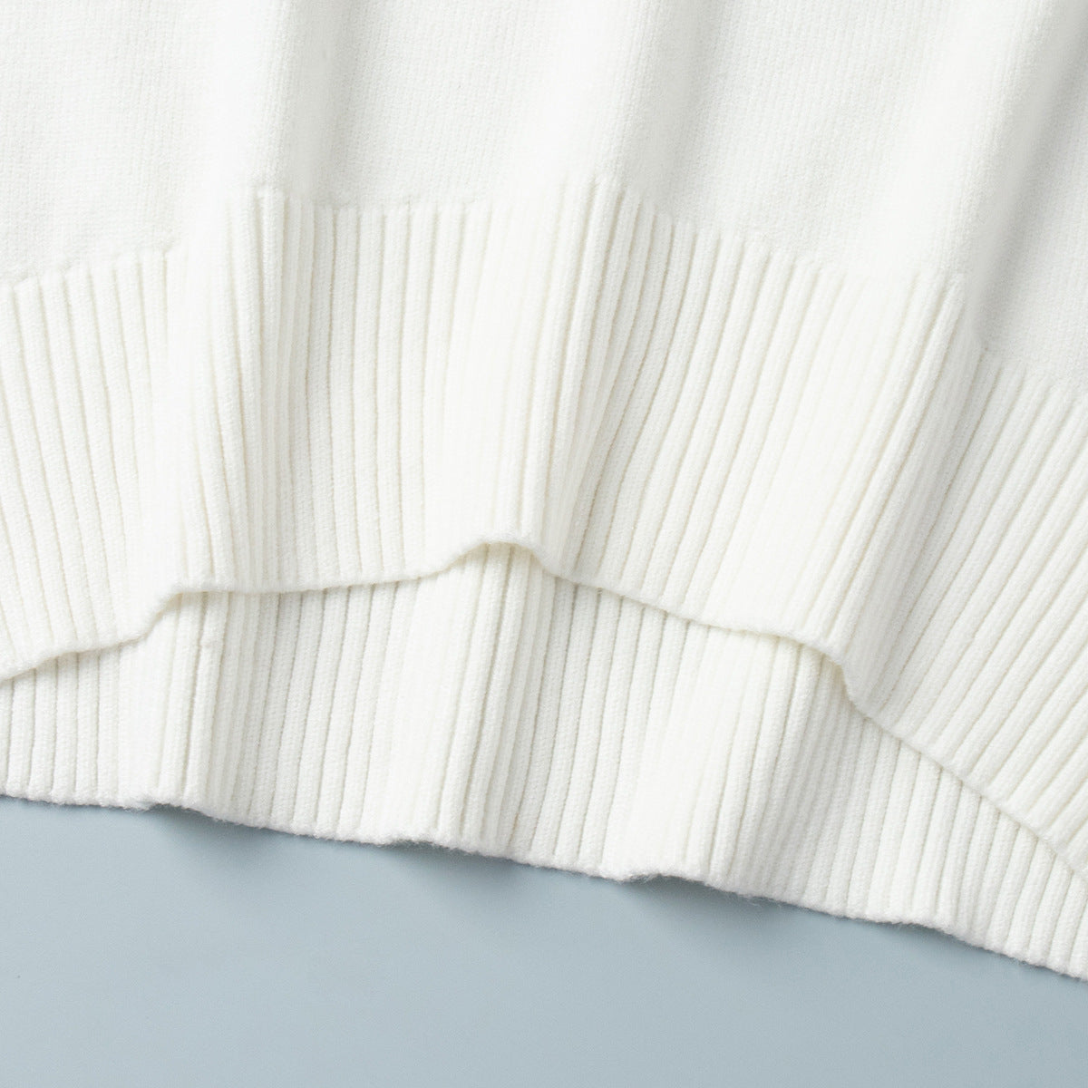 Cross-Border2025Hot-Selling European and American Style Autumn Winter Solid Color High Neck Knitted Sweater Loose Slimming Versatile Knitted Sweater for Women