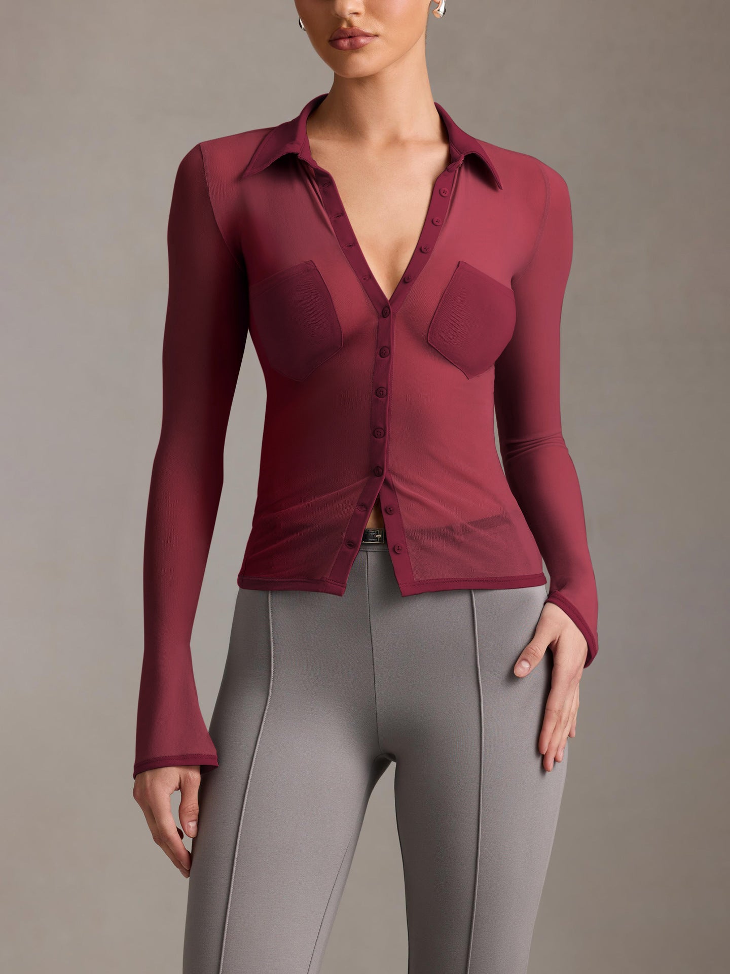 Sultyra Mesh See-through Cardigan Slim