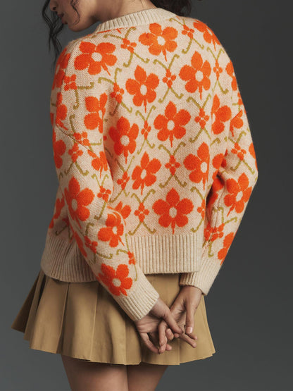 Sultyra Floral Jacquard Sweater