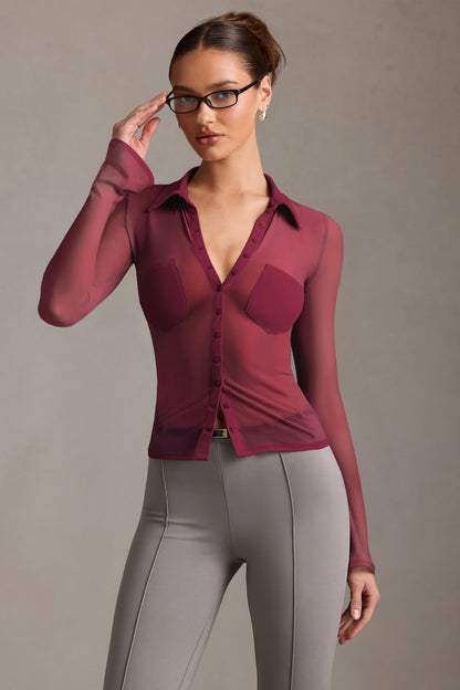 Sultyra Mesh See-through Cardigan Slim