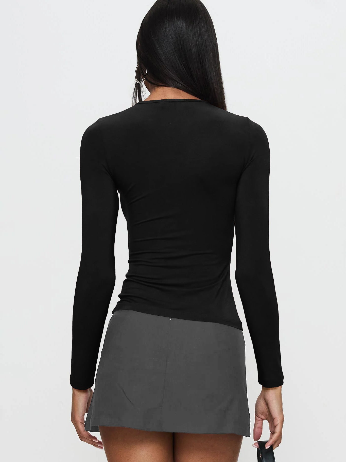 Sultyra Metal Ring Buckle Hollow Long Sleeve