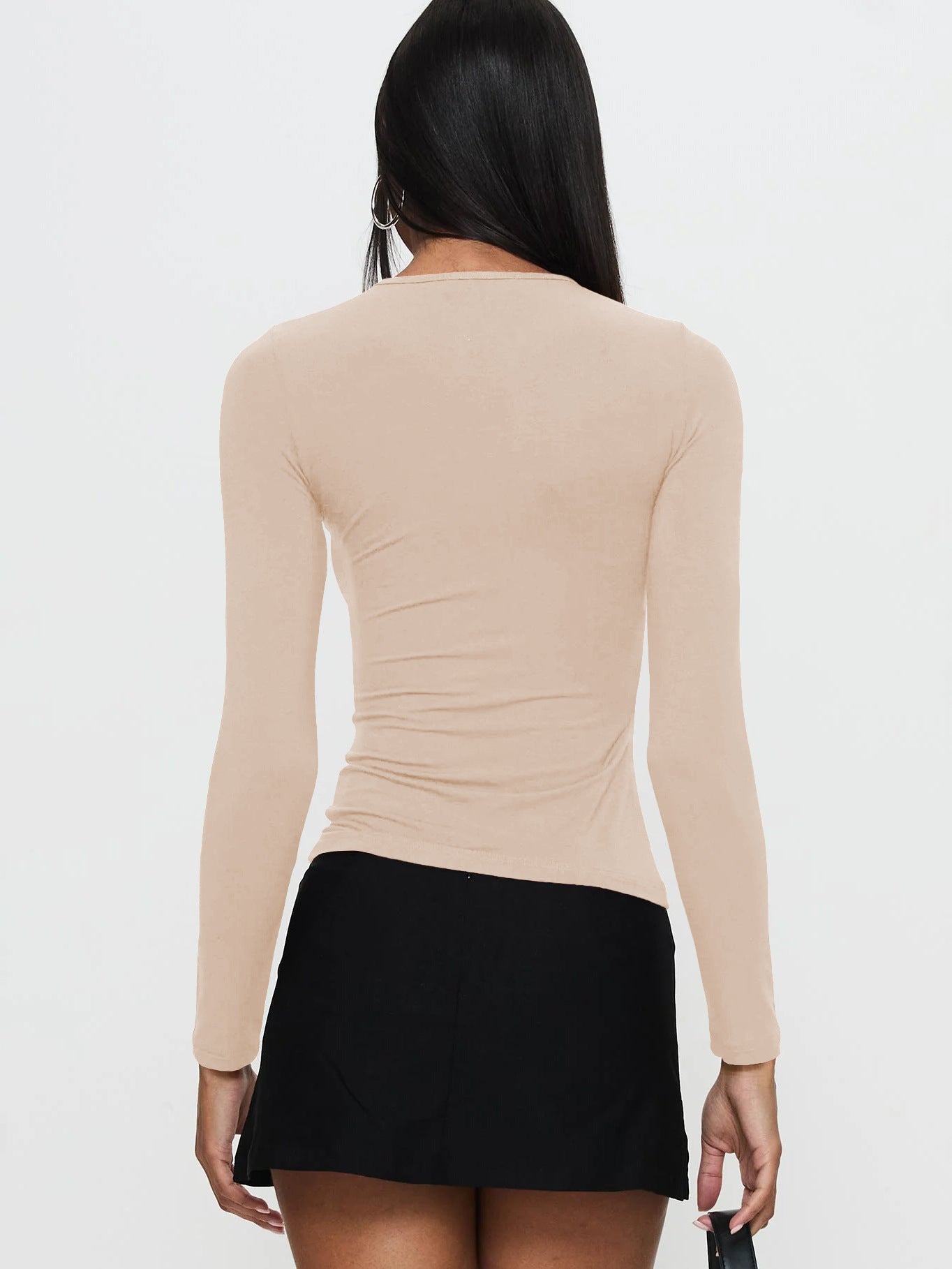 Sultyra Metal Ring Buckle Hollow Long Sleeve