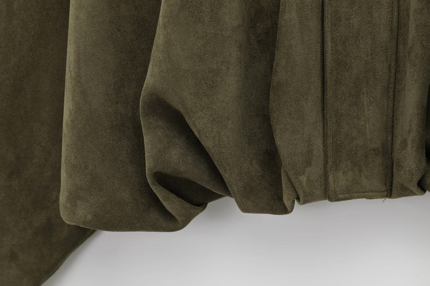 2025Spring and Autumn European and American Style Bomber Jacket with Batwing Sleeves, Zipper, Loose Fit, Suede Texture, Women's Casual Coat B6