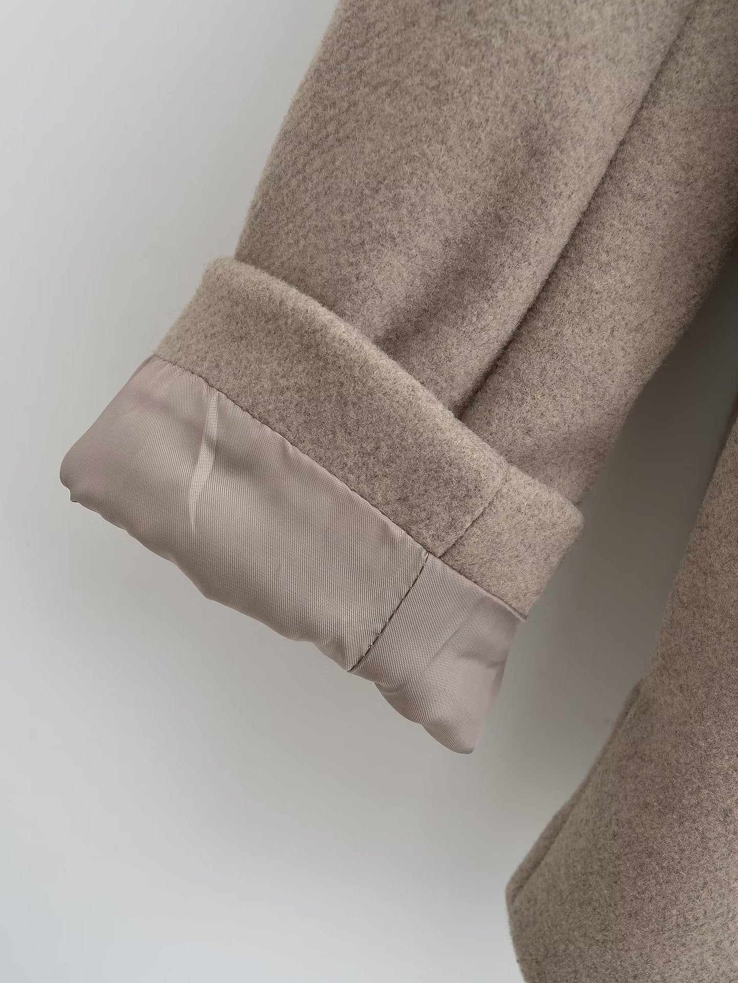 Wholesale Amazon Women's Clothing Autumn Winter New Fashionable Loose Fit V Double-breasted Woolen Coat C91695