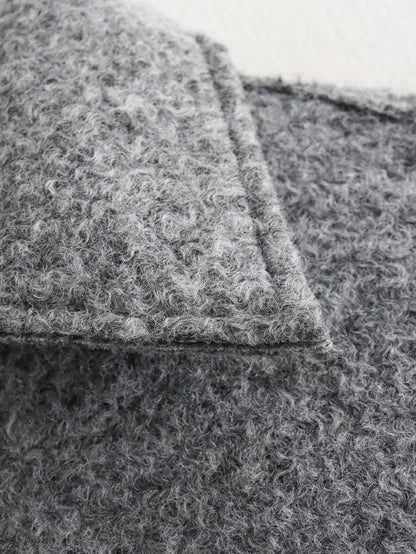 Cross-Border Amazon2025New Spring Autumn Winter Women's Pearl Wool Short Loose Casual Wool Coat B62805