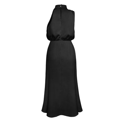 2025Spring and Summer Hot Sale New High-end Satin Sleeveless Dress European and American Fashion Elegant Socialite Light Evening Dress