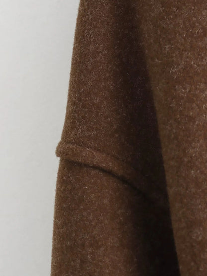 Europe and America2024Spring and Autumn Sports Jacket Stand Collar Loose Long Sleeve Women's Woolen Jacket Coat B88688