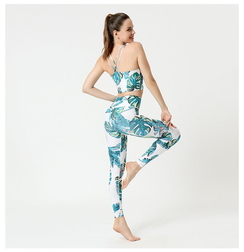 Sultyra Printed Yoga Outfit Set Botanical Sets