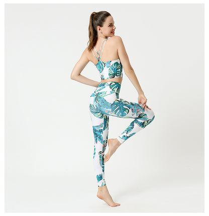 Sultyra Printed Yoga Outfit Set Botanical Sets