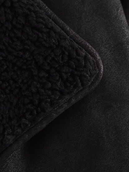 2024Autumn Fashion Turn-Down Collar Three-Color Fur Integrated Long-Sleeve Jacket Coat Cross-Border Amazon Women's Clothing B88788