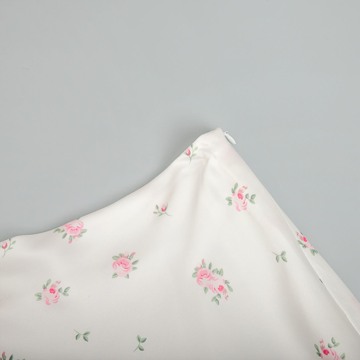 Cross-border Printed Midi Skirt European and American Style2025Spring and Summer New Elegant Floral Satin Printed Draped High-Waisted Skirt