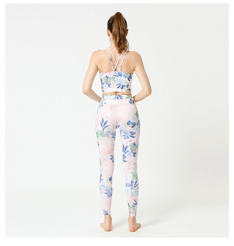 Sultyra Printed Yoga Outfit Set Botanical Sets