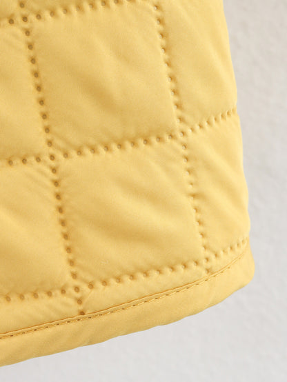 Cross-Border Foreign Trade Women's Clothing2025Winter European and American Style Round Neck Long Sleeve Single-Breasted Plaid Cotton Coat for Women A15064