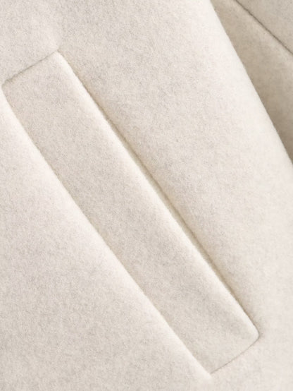 2025Autumn Fashion Three-Color Solid Wide Zipper Wool Coat Cross-Border Amazon Women's Clothing B88780