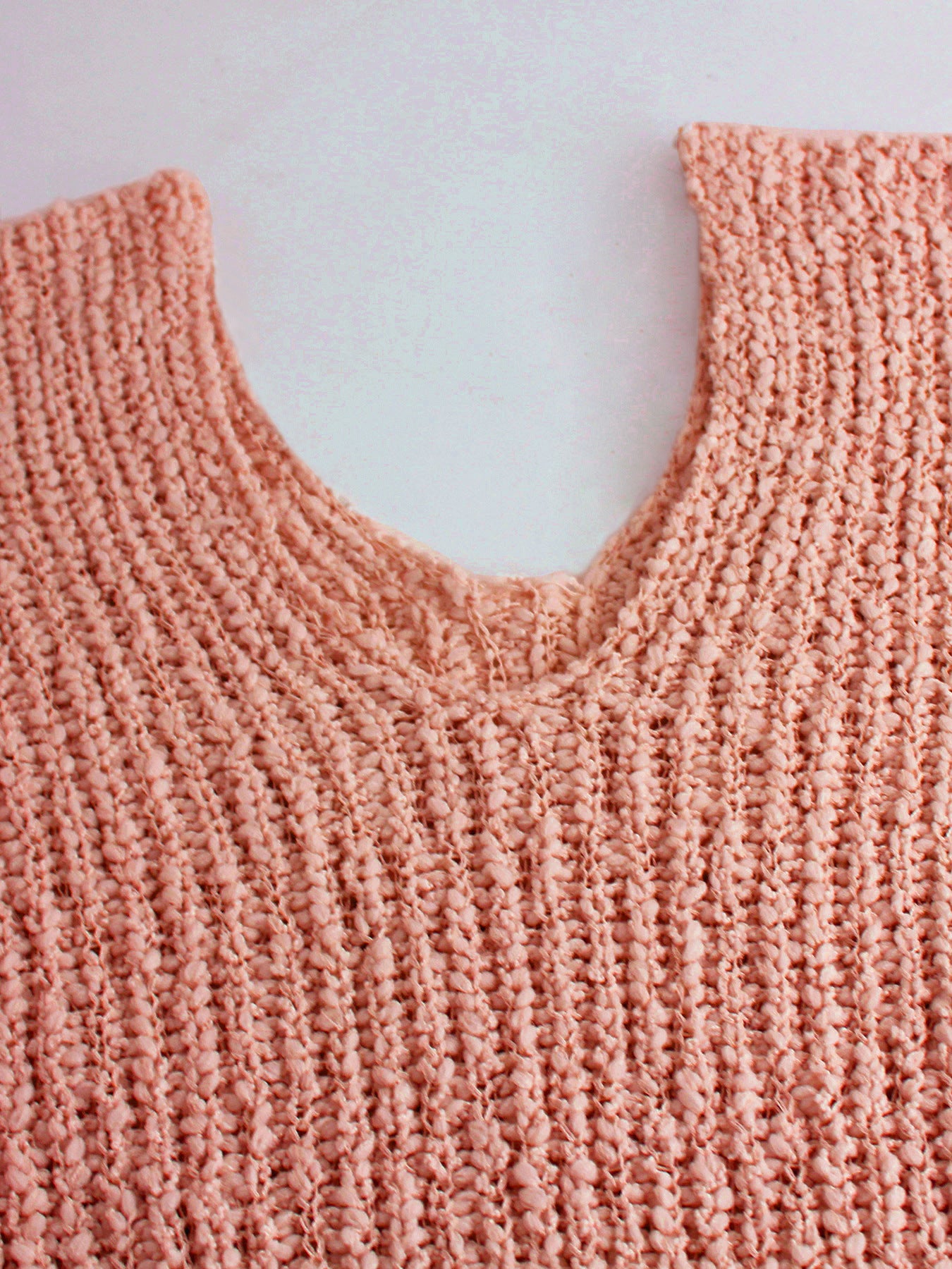 Foreign Trade Cross-Border European and American Amazon Source Manufacturer Large V Collar Hollow Pullover Knit Sweater Long Sleeve Solid Color Spring Autumn