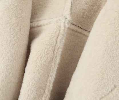 Cross-Border Amazon2025Autumn and Winter New Women's Fashion Loose Warm Retro Lamb Wool Coat D79245