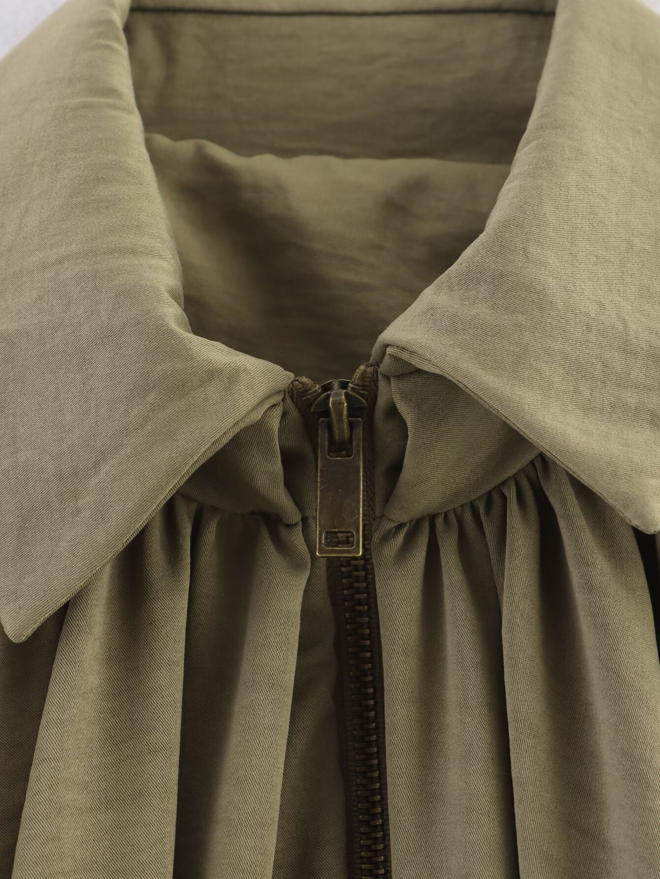 Cross-Border Foreign Trade Women's Clothing2025Autumn European and American Style Turn-Down Collar Long Sleeve Puff Jacket Baseball Coat for Women A15048