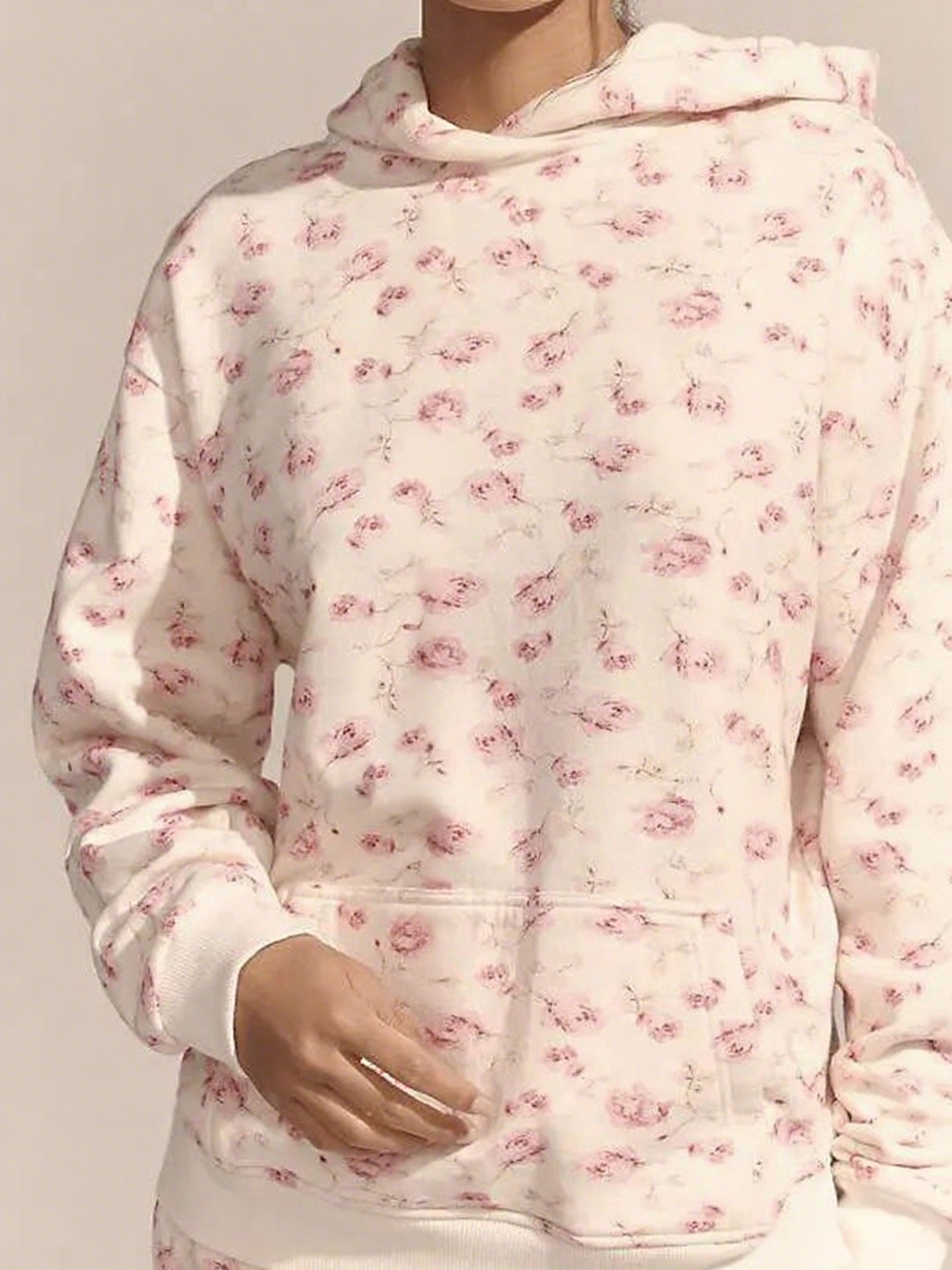 Sultyra Floral Casual Hooded Sweatshirt High Waist Comfortable Shorts Set