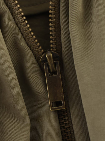 Cross-Border Foreign Trade Women's Clothing2025Autumn European and American Style Turn-Down Collar Long Sleeve Puff Jacket Baseball Coat for Women A15048