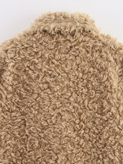 Cross-Border Foreign Trade Women's Clothing2025Winter European and American Style Turn-Down Collar Long Sleeve Single-Breasted Faux Fur Coat for Women A15076