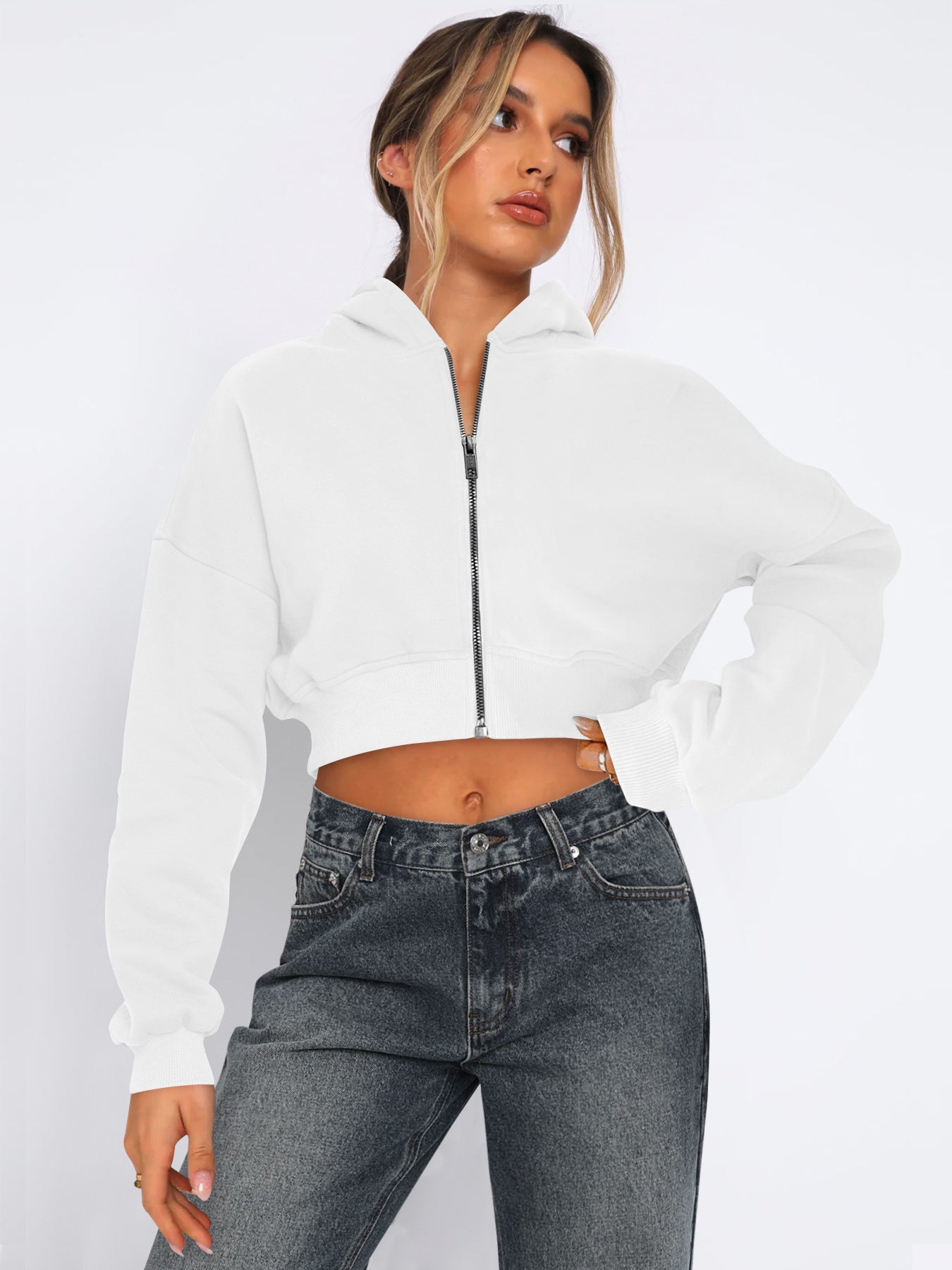 Sultyra Fleece Zipper Cardigan Hooded