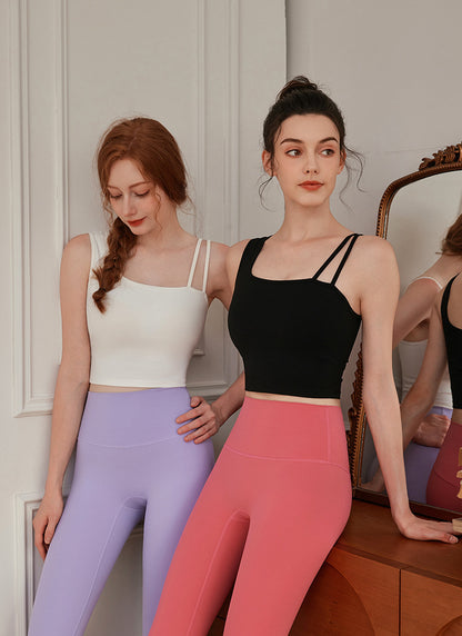 Sultyra Oil Painting Print Bra Top Yoga Vest