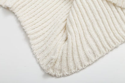 Cross-Border Amazon2025Spring and Autumn New Women's Fashion European and American Style Ribbed Knitted Dress M6247