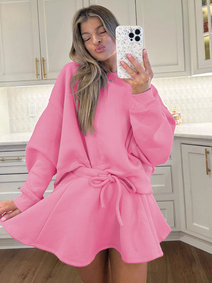 Sultyra Ballet Style High Waist Tie Half Skirt Set