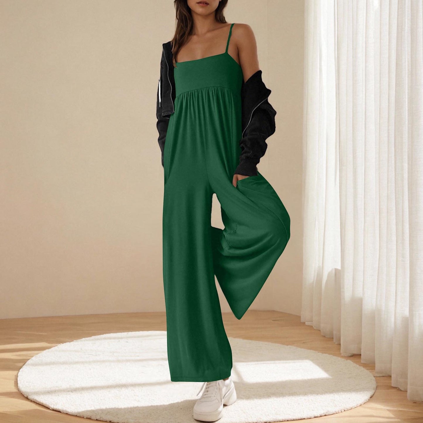Sultyra Strap Sleeveless Slim Fit Wide-Leg Jumpsuit