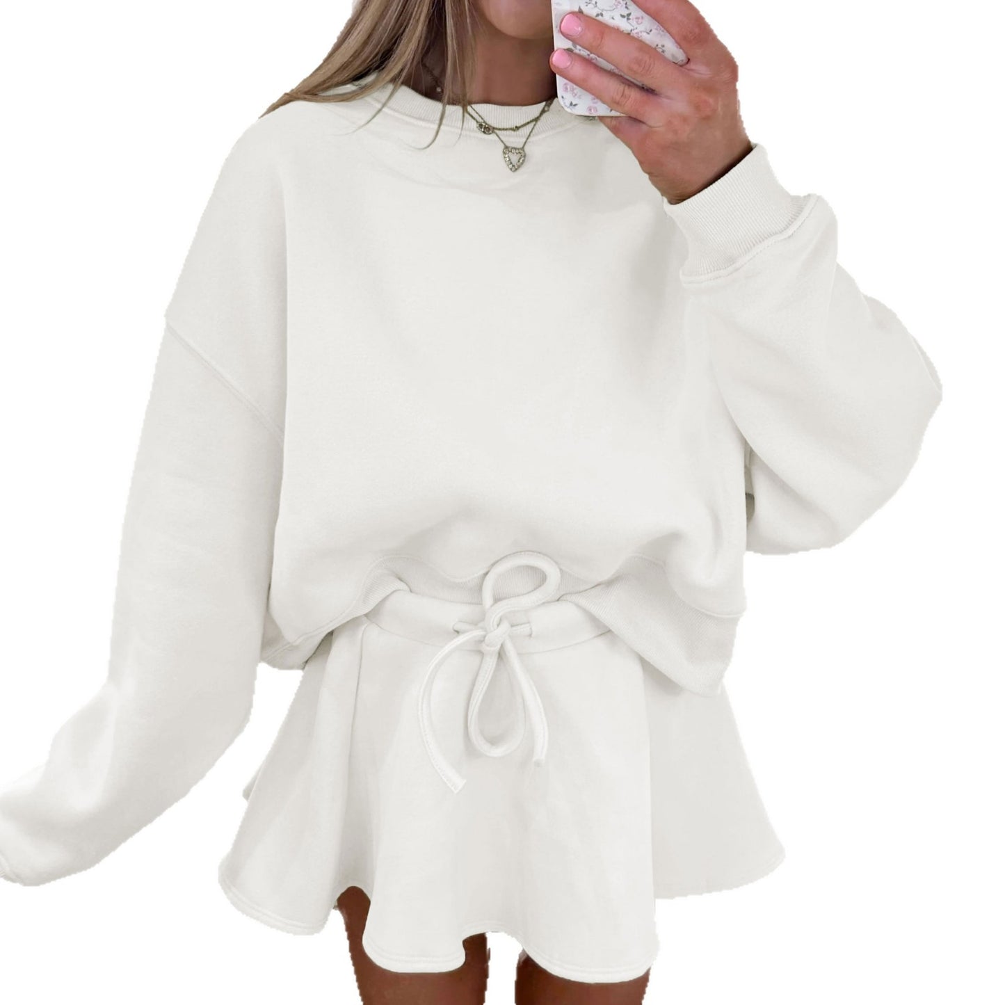 Sultyra Ballet Style High Waist Tie Half Skirt Set