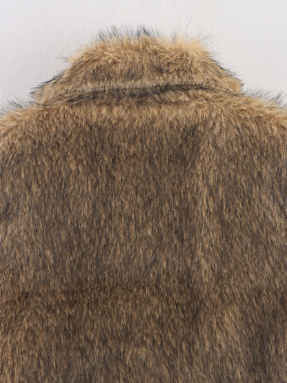 Cross-border women's clothing2025Autumn New Casual Street Fashion Vest Faux Fur Top