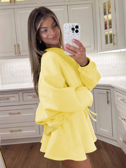 Sultyra Ballet Style High Waist Tie Half Skirt Set