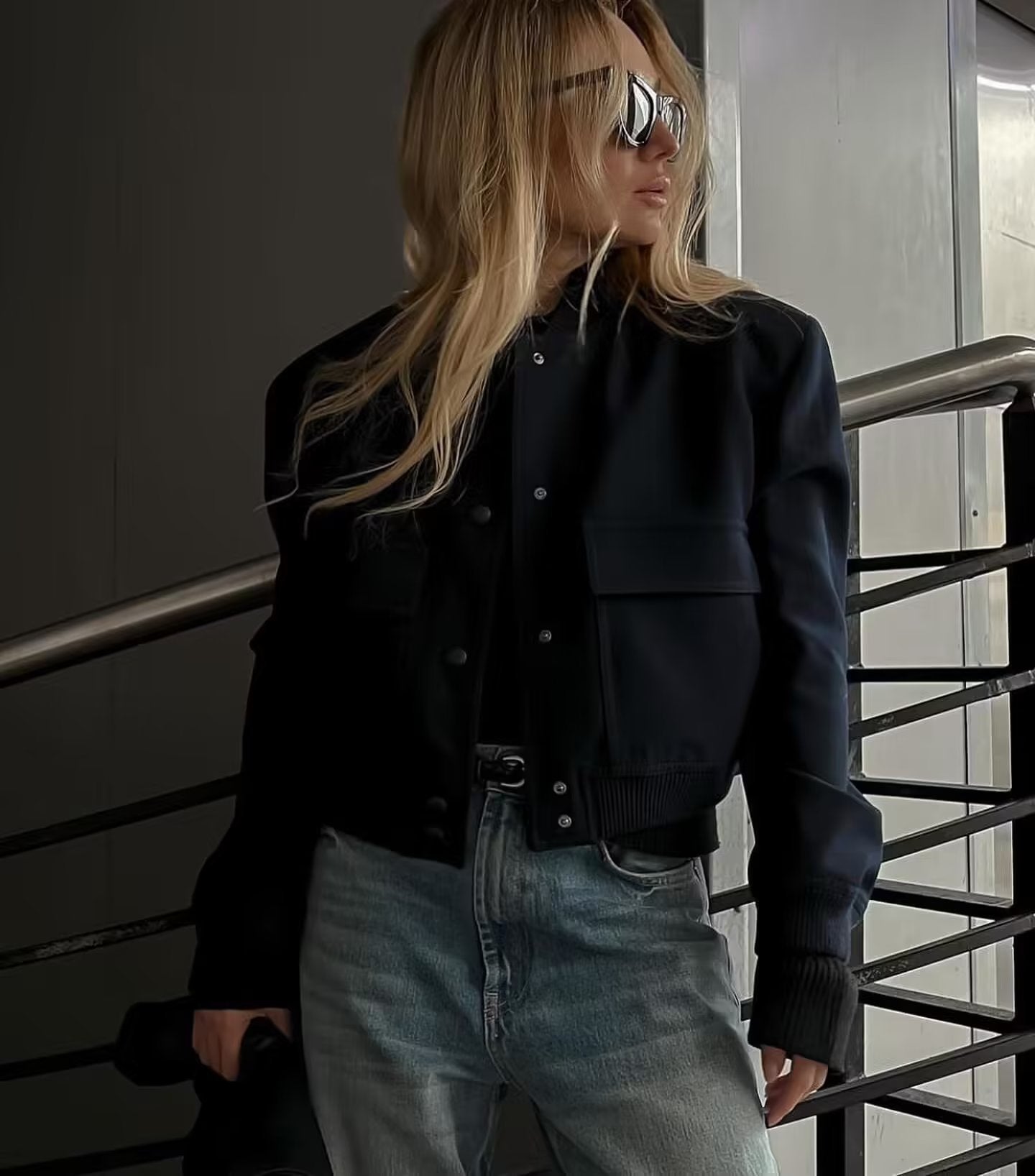 11Color Amazon Cross-Border2025Spring and Autumn New European and American Style Stand Collar Large Pocket Women's Jacket Coat A19621