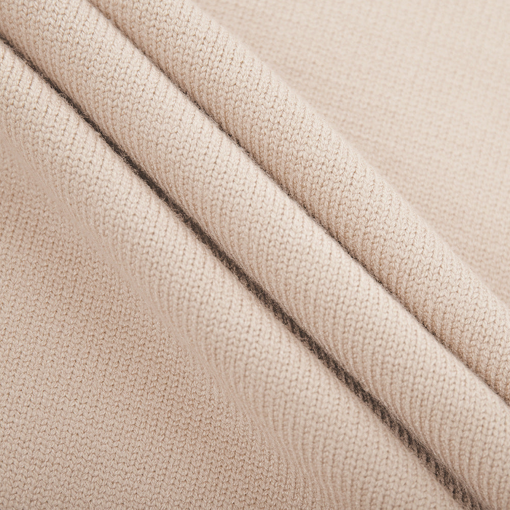 Cross-Border Spliced Turtleneck Sweater for Women, European and American Style, Autumn and Winter New Casual Loose Thick Knitted Pullover