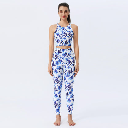 Sultyra Printed Yoga Outfit Set Botanical Sets