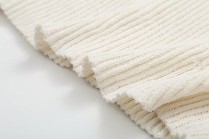 Cross-Border Amazon2025Spring and Autumn New Women's Fashion European and American Style Ribbed Knitted Dress M6247