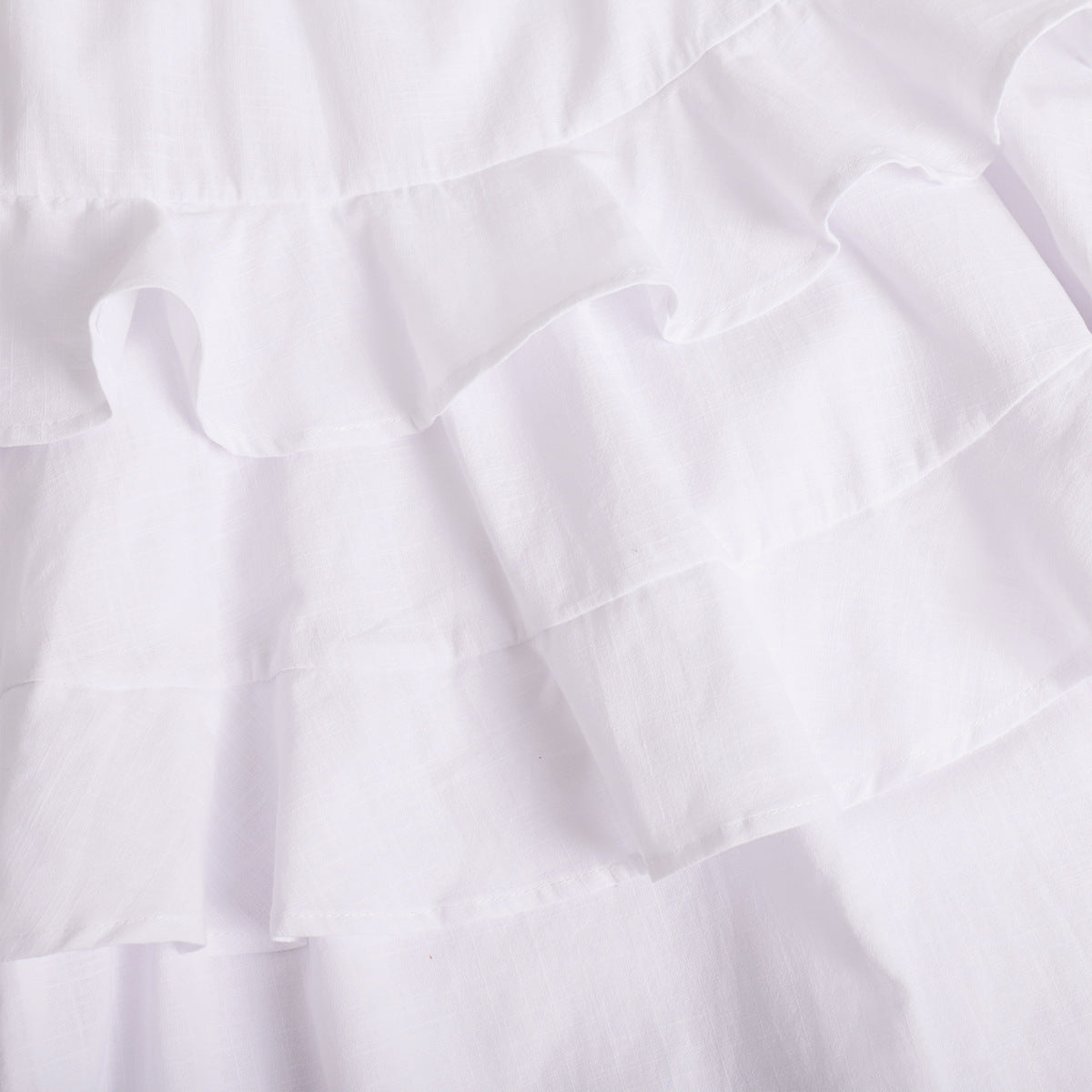 Cross-border spaghetti strap dress European and American style2025Summer Multi-layer Ruffle Cake Dress Short Backless Strap Dress