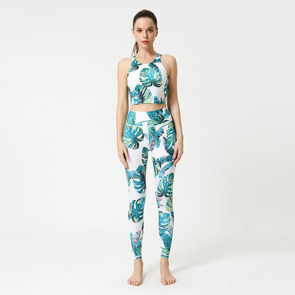 Sultyra Printed Yoga Outfit Set Botanical Sets