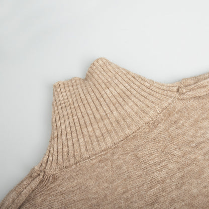 Cross-Border Turtleneck Sweater Set for Women, European and American Style, Autumn and Winter New Loose Casual Thick Knitted Long Pants Set