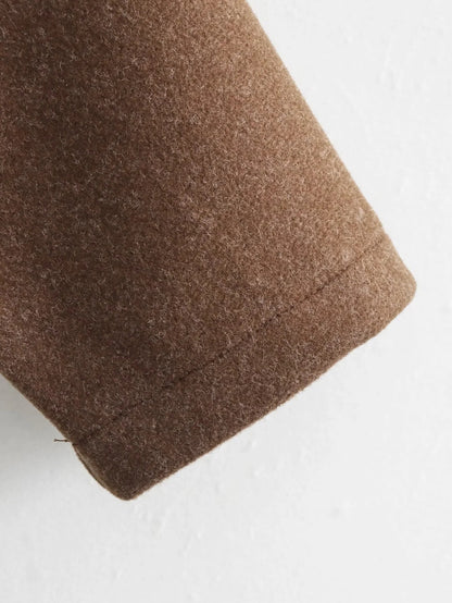 Europe and America2024Spring and Autumn Sports Jacket Stand Collar Loose Long Sleeve Women's Woolen Jacket Coat B88688