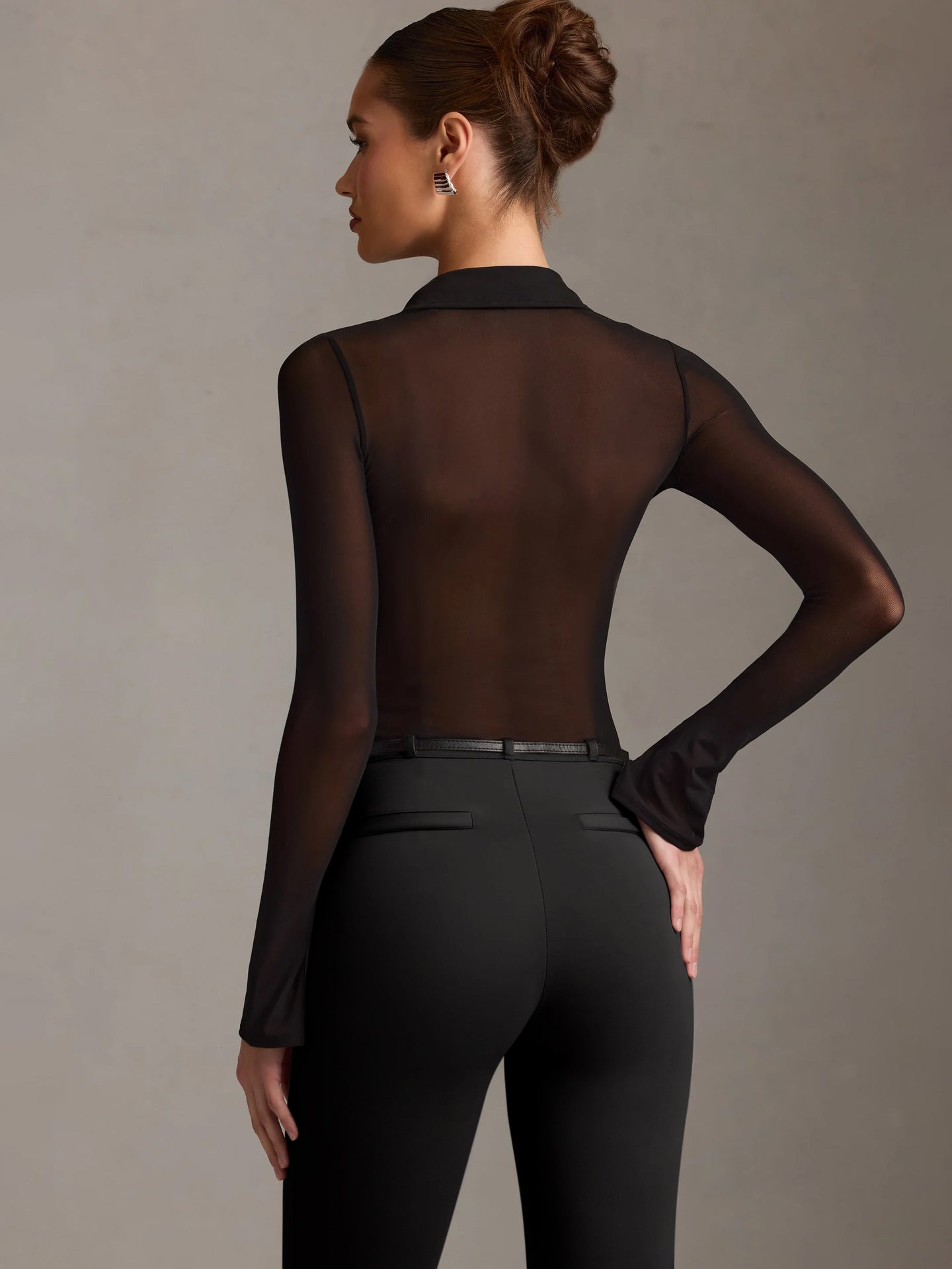 Sultyra Mesh See-through Cardigan Slim