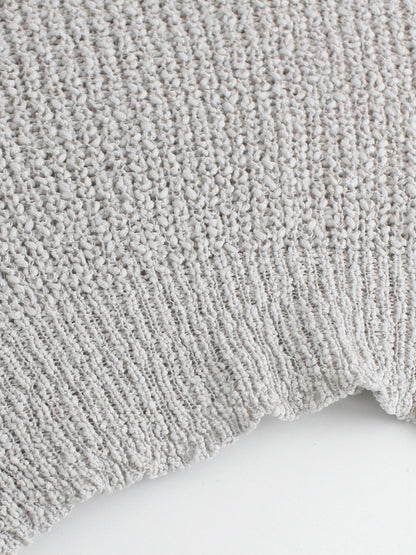 Foreign Trade Cross-Border European and American Amazon Source Manufacturer Large V Collar Hollow Pullover Knit Sweater Long Sleeve Solid Color Spring Autumn