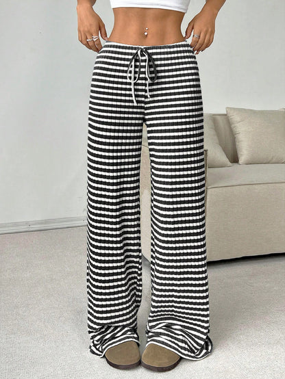 Pantalones rectos de algodón con cordón Sultyra