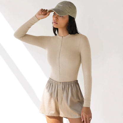 Sultyra Sweater Jumpsuit Versatile Zipper Top