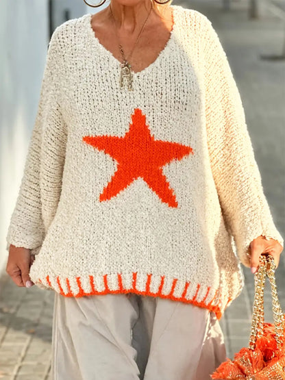 Sultyra Star V Collar Sweater