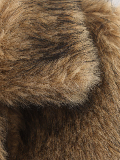 Cross-border women's clothing2025Autumn New Casual Street Fashion Vest Faux Fur Top