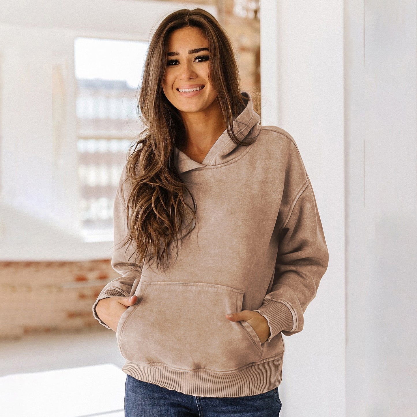 wish New Style Personality Street Trend Loose Hooded Sweatshirt European and American Hot Sale Fashion Retro Short Casual Jacket