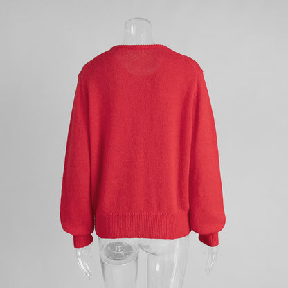 Candy Color Knitted Cardigan Women's European and American2025Autumn and Winter Mohair Solid Color Cardigan Macaron Color Sweater Cardigan for Women