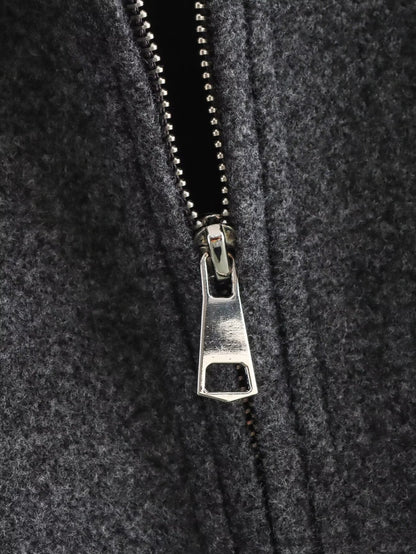 2025Autumn Fashion Three-Color Solid Wide Zipper Wool Coat Cross-Border Amazon Women's Clothing B88780